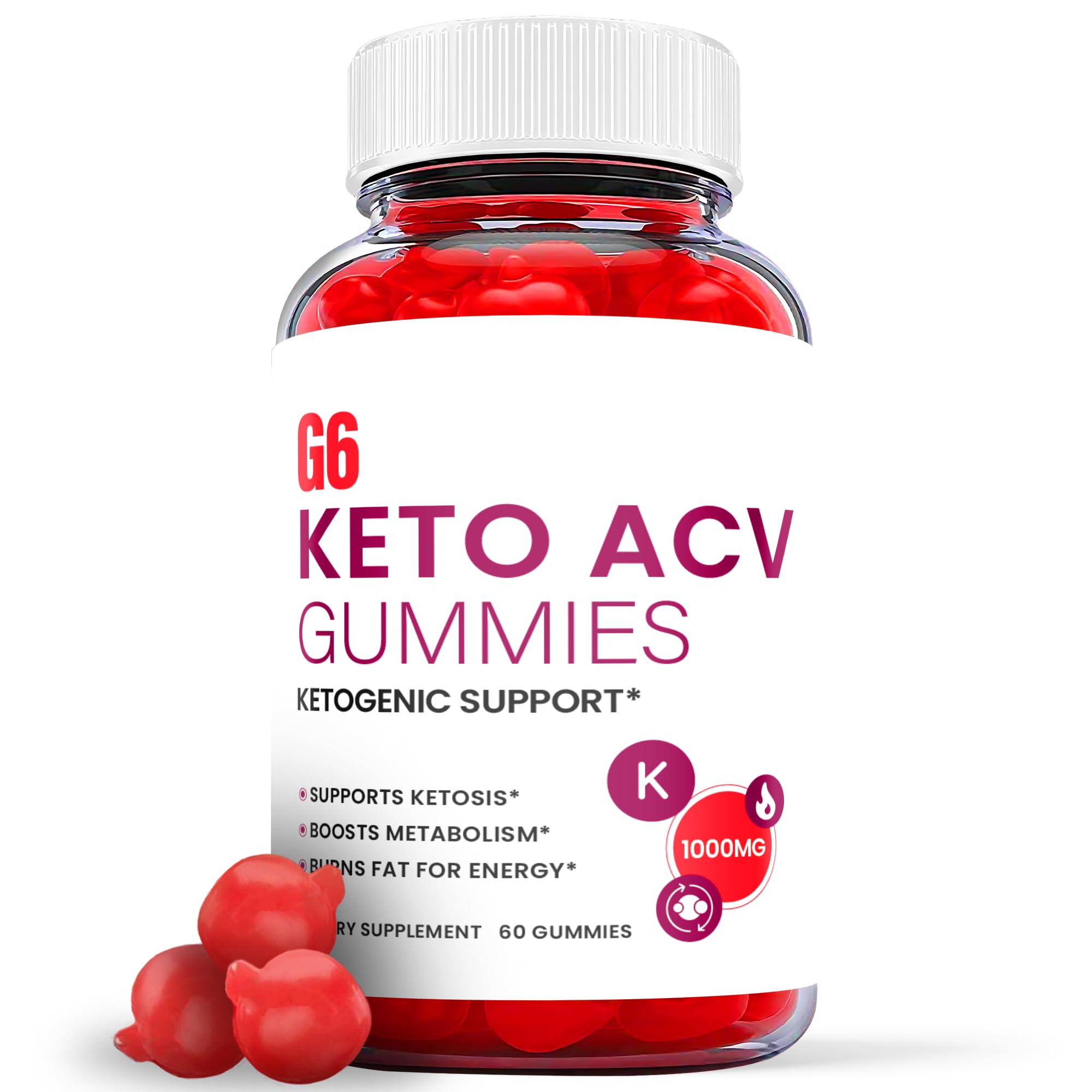 G6 Keto ACV Gummies - Vegan Formula, 60 Count - Fit Formula