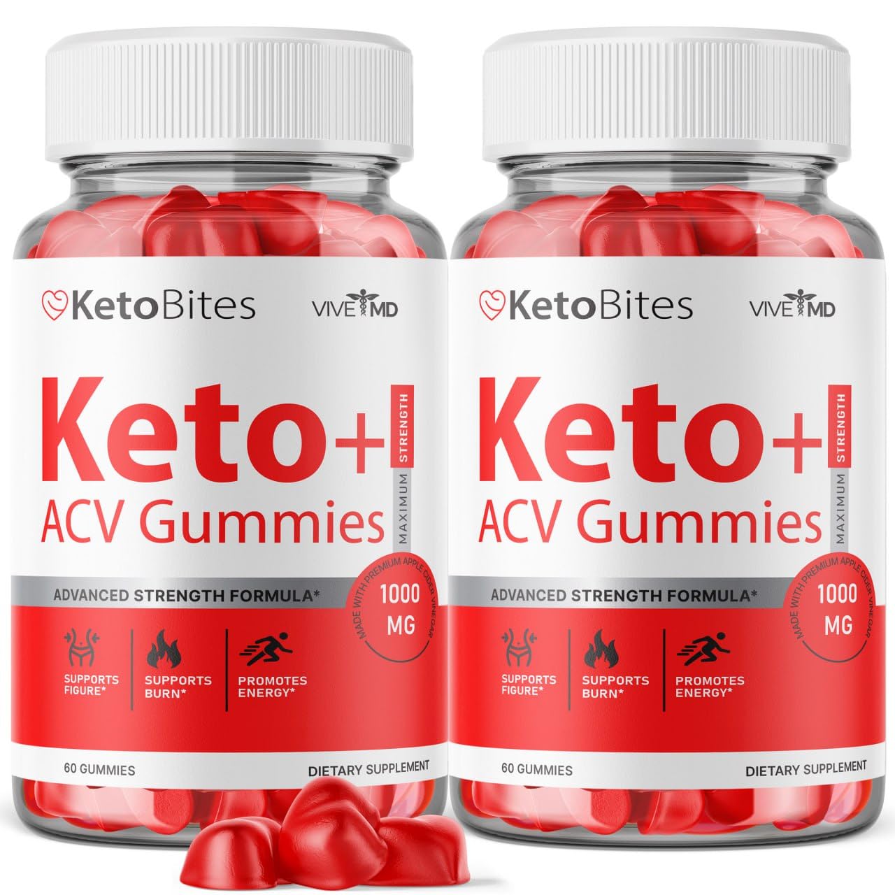 Keto Bites ACV Gummies - Maximum Strength 525 MG - Apple Cider Vinegar ...