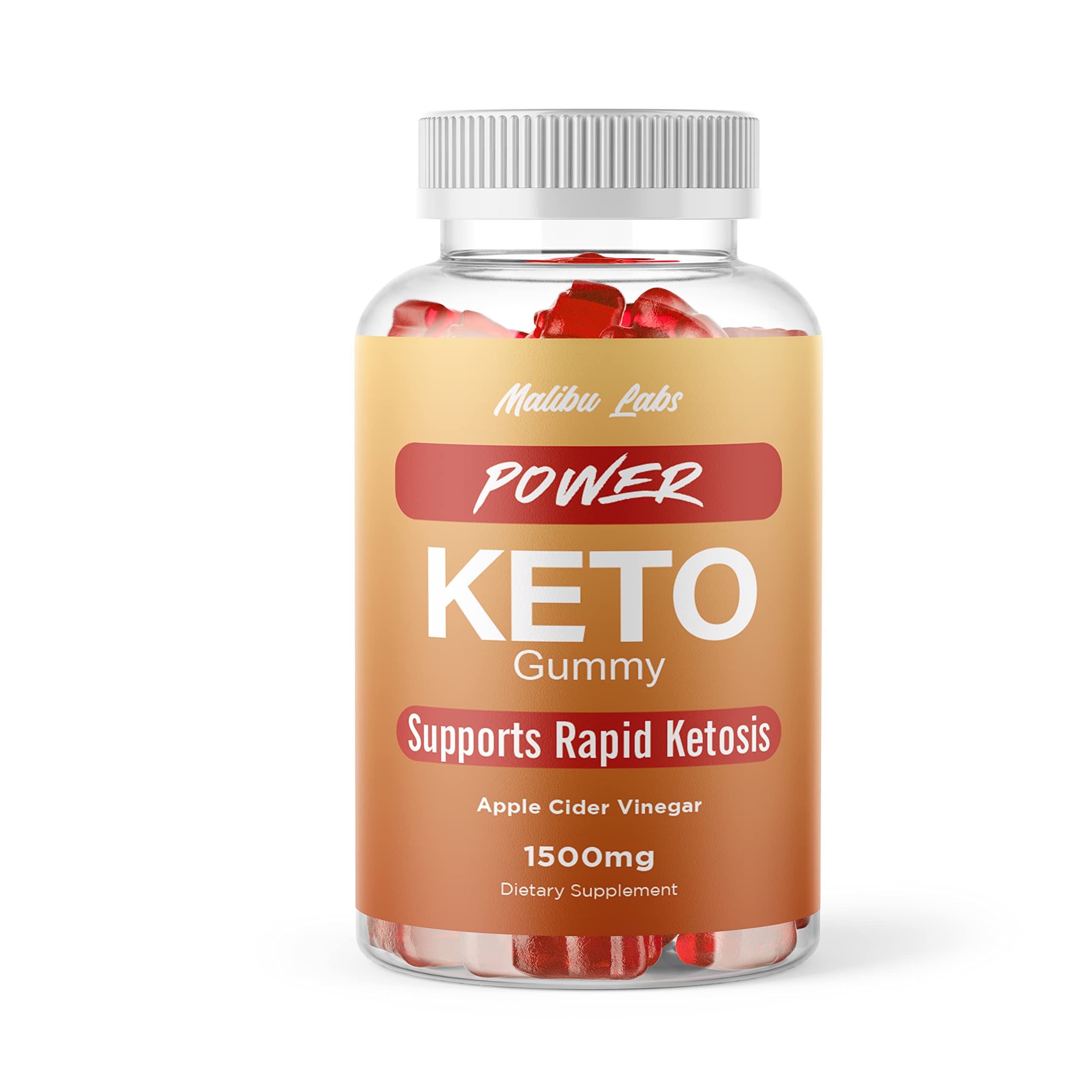 POWER KETO ACV GUMMIES, APPLE CIDER VINEGAR KETOSIS, 1500MG, 30-DAY ...